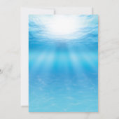 水中サンディトゥー塩辛いキスビーチ結婚式 招待状 (裏面)