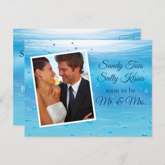 水中サンディ足指の塩辛いキス日付を保存 ポストカード (正面/裏面)