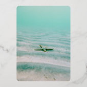 水中シースター海軍結婚のフォイル招待状 箔招待状 (裏面)