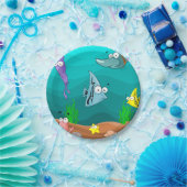 水中シーバースデーパーティー ペーパープレート (パーティー)