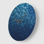 水中シーフィッシュスクール抽象芸術 ラージ壁時計 (傾斜)