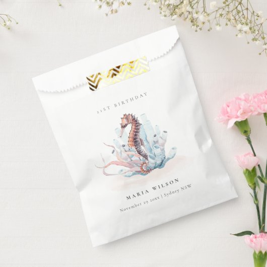 水中シーホース海藻コーラルエイジ誕生日 フェイバーバッグ (封をした状態)