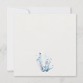 水中シーホース海藻ブライダルシャワー招待状 サンキューカード (裏面)