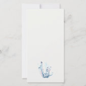 水中シーホース海藻ブライダルシャワー招待状 サンキューカード (裏面)