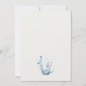 水中シーホース海藻ブライダルシャワー招待状 サンキューカード (裏面)