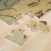 水中シーライフエビ、ヴィンテージ海動物 ジグソーパズル (側面)