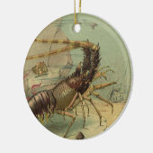 水中シーライフエビ、ヴィンテージ海動物 セラミックオーナメント (左)
