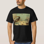 水中シーライフエビ、ヴィンテージ海動物 Tシャツ (正面)