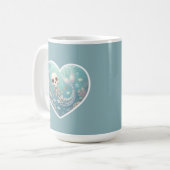 水中シーンのスケルトンメルメイド コーヒーマグカップ (正面左)