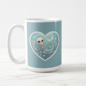 水中シーンのスケルトンメルメイド コーヒーマグカップ (左)