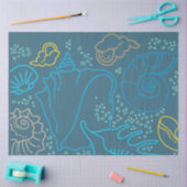 水中シーン海のシェルの分離 薄葉紙 (クラフト)