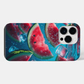 水中スイカのスライス – さわやかさ iPhoneケース (裏面横)