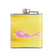 水中スイミングピンクの人魚 フラスク (裏面)