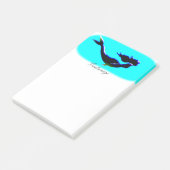 水中スイミングブラックマーメイド ポストイット (アングル)