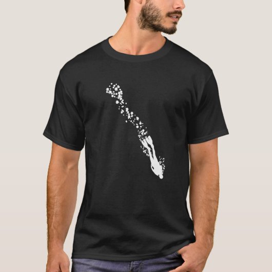 水中スキューバダイビングダイバーシュノーケル海シービー Tシャツ (正面)