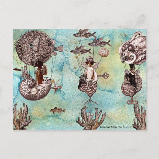 水中スチームパンクフロティヤ ポストカード (正面)