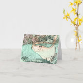 水中スティングレイ絵画ズ カード (黄色い花)