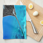 水中スポテッドレイデザイン キッチンタオル (四つ折り)