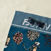 水中スポーツスケルトンスキューバダイバ生まれーへダイビング ビーチタオル (インサイチュ)