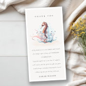 水中タツノオトシゴ 海藻 サンゴ 誕生日 すべての年齢 サンキューカード