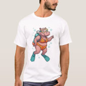 水中ダイバーカバ Tシャツ (正面)