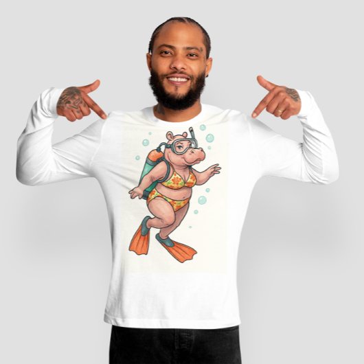 水中ダイバーカバ Tシャツ