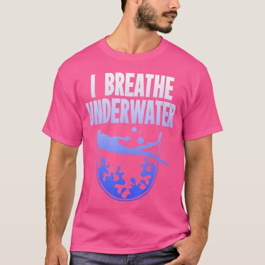 水中ダイビングを呼吸するスキューバダイビング Tシャツ (正面)