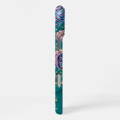 水中ティール(緑がかった色)リュックス |グリーンパステル金ゴールドシーシェル iPhoneケース (右側面)