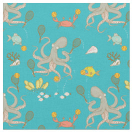 水中テニス – カスタムタイルのサイズ ファブリック