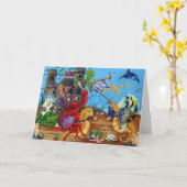 水中デュエルグリーティングカード カード (黄色い花)