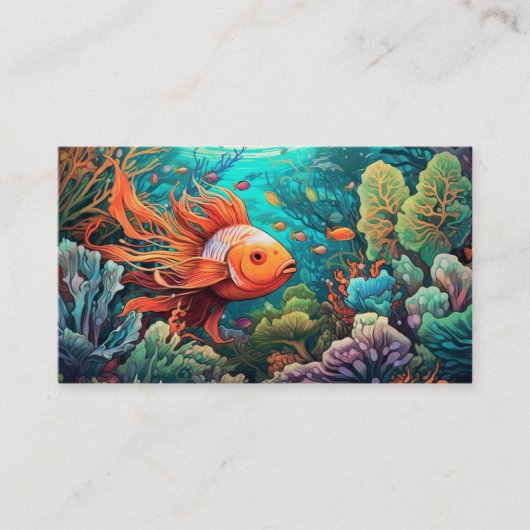 水中トリップ(幻覚体験)のような魚 名刺 (正面)