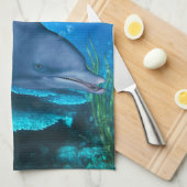 水中ドルフィン キッチンタオル (四つ折り)