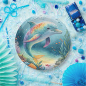 水中ドルフィン ペーパープレート (パーティー)