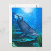 水中ドルフィン ポストカード (正面/裏面)