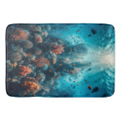 水中パラダイス鮮やかコーラルリーフ&シーライフ バスマット (正面)