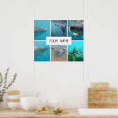 水中パーソナライズされた動物オーストラリア ポスター (キッチン)