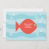 水中パーティーの招待 招待状 (裏面)