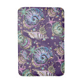 水中パープルリュックス |ダークパステル金ゴールドシーライフ バスマット (正面縦)