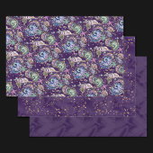 水中パープルリュックス |ダークパステル金ゴールドシーライフ ラッピングペーパーシート