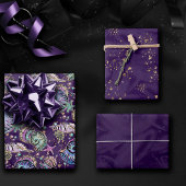 水中パープルリュックス |ダークパステル金ゴールドシーライフ ラッピングペーパーシート