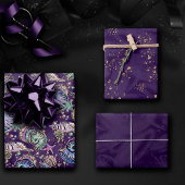 水中パープルリュックス |ダークパステル金ゴールドシーライフ ラッピングペーパーシート