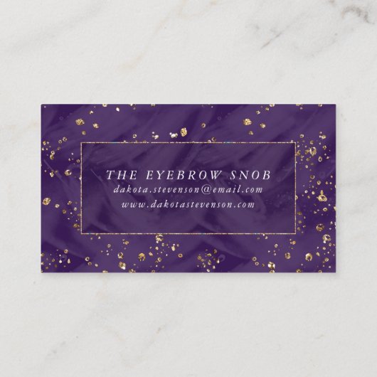 水中パープルリュックス |ダークパステル金ゴールドシーライフ 名刺 (裏面)