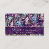 水中パープルリュックス |ダークパステル金ゴールドシーライフ 名刺 (正面)