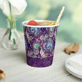 水中パープルリュックス |ダークパステル金ゴールドシーライフ 紙コップ