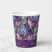 水中パープルリュックス |ダークパステル金ゴールドシーライフ 紙コップ (裏面)