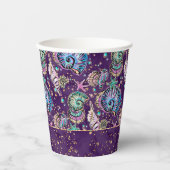 水中パープルリュックス |ダークパステル金ゴールドシーライフ 紙コップ (正面)
