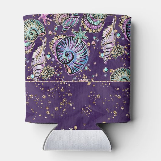 水中パープルリュックス |ダークパステル金ゴールドシーライフ 缶クーラー (裏面)