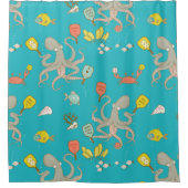 水中ピックルボールターコイズ シャワーカーテン (正面)