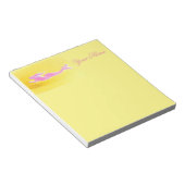 水中ピンクマーメイド泳ぎ ノートパッド (アングル)