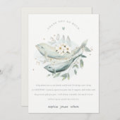 水中フローラホエールフィッシュAny Age誕生日 サンキューカード (正面/裏面)